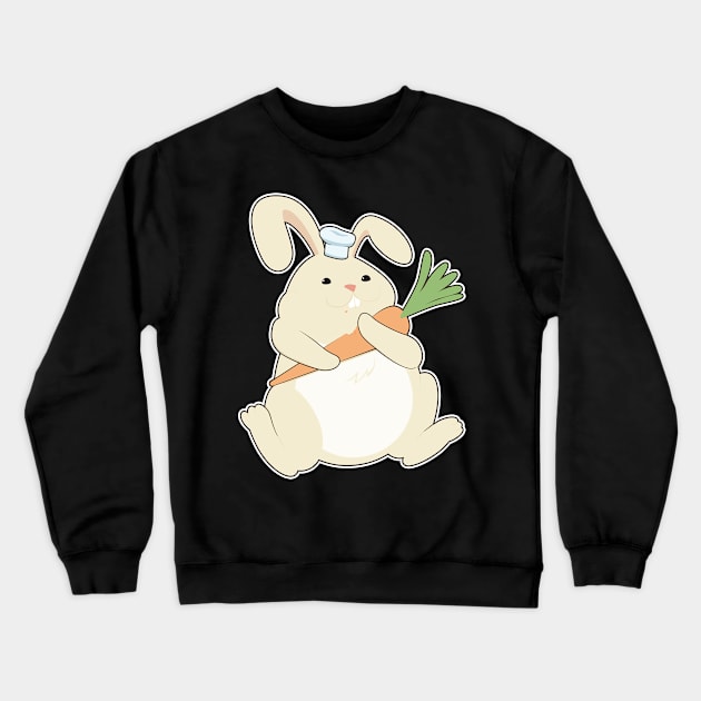 Bunny as Cook with Carrot Crewneck Sweatshirt by Markus Schnabel